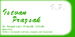 istvan prazsak business card