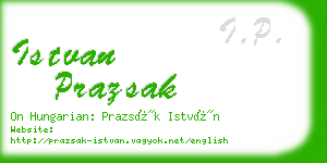 istvan prazsak business card